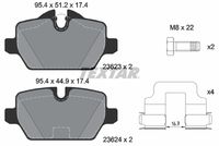 комплект спирачно феродо, дискови спирачки