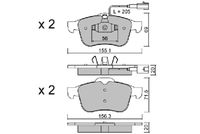 комплект спирачно феродо, дискови спирачки