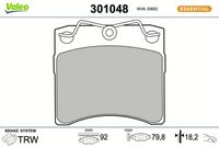 Bremsbelagsatz, Scheibenbremse