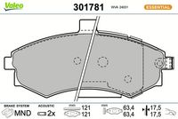 Bremsbelagsatz, Scheibenbremse