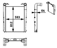 Thumbnail - Intercooler, inlaatluchtkoeler - CI44000P - MAHLE