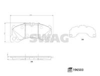 комплект спирачно феродо, дискови спирачки