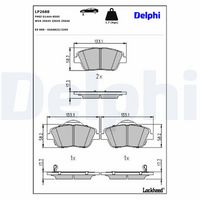 Set placute frana DELPHI, Cod: LP2688