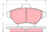комплект спирачно феродо, дискови спирачки