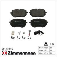комплект спирачно феродо, дискови спирачки