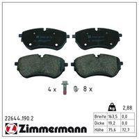 комплект спирачно феродо, дискови спирачки