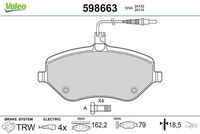 Set placute frana,frana disc VALEO, Cod: 598663