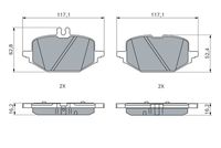Bremsbelagsatz, Scheibenbremse