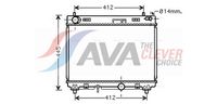 Radiator, racire motor AVA Clever Choice, Cod: TO2358