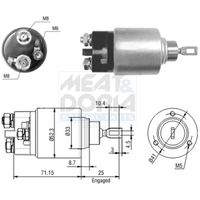 Solenoid, electromotor MEAT & DORIA, Cod: 46044