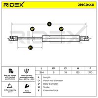 Газов амортисьор, багажно/товарно пространство 219G0440 RIDEX