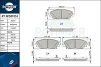 комплект спирачно феродо, дискови спирачки