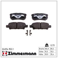 комплект спирачно феродо, дискови спирачки