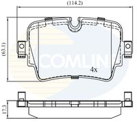 Комплект спирачно феродо, дискови спирачки CBP02455 COMLINE