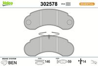 Bremsbelagsatz, Scheibenbremse