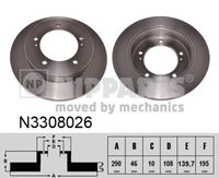 Disc frana NIPPARTS, Cod: N3308026