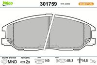 Bremsbelagsatz, Scheibenbremse