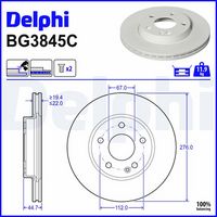 Disc frana DELPHI, Cod: BG3845C