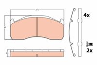 Bremsbelagsatz, Scheibenbremse