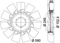 Thumbnail - Koelventilatorwiel - CFW46000P - MAHLE