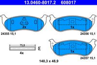 комплект спирачно феродо, дискови спирачки