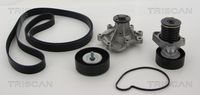 Pompa apa + Set curea transmisie cu caneluri TRISCAN, Cod: 8642 230504