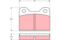 комплект спирачно феродо, дискови спирачки