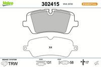 Bremsbelagsatz, Scheibenbremse