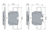 комплект спирачно феродо, дискови спирачки