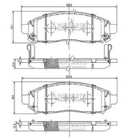 комплект спирачно феродо, дискови спирачки