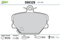 Set placute frana,frana disc VALEO, Cod: 598329