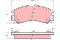 комплект спирачно феродо, дискови спирачки