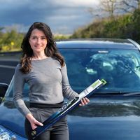 Stikla tīrītāja slotiņa