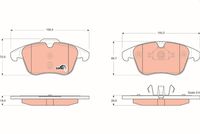 комплект спирачно феродо, дискови спирачки