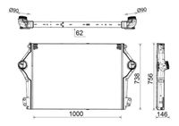 Thumbnail - Intercooler, inlaatluchtkoeler - CI561000P - MAHLE