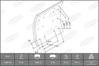 BERAL Remvoeringsset, trommelrem 3