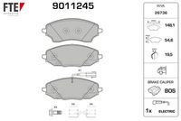 Bremsbelagsatz, Scheibenbremse