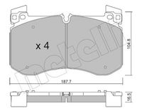 Bremsbelagsatz, Scheibenbremse