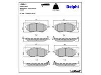 комплект спирачно феродо, дискови спирачки