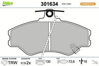 Bremsbelagsatz, Scheibenbremse