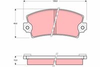 комплект спирачно феродо, дискови спирачки