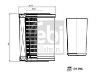 Set filtru de aer FEBI BILSTEIN, Cod: 198196