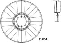 Thumbnail - Koelventilatorwiel - CFW14000P - MAHLE