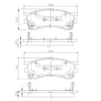 комплект спирачно феродо, дискови спирачки