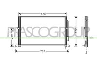 Condensator, climatizare PRASCO, Cod: FD107C001