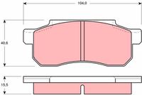 комплект спирачно феродо, дискови спирачки