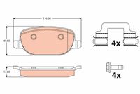 комплект спирачно феродо, дискови спирачки