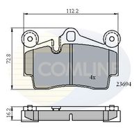 Комплект спирачно феродо, дискови спирачки CBP01316 COMLINE