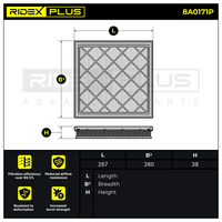 Въздушен филтър 8A0171P RIDEX