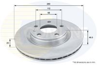 Disc frana COMLINE, Cod: ADC1412V